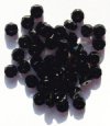 50 3x6mm Faceted Black Rondelle Beads